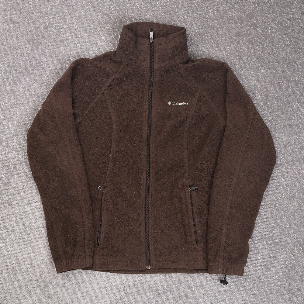 Columbia Womens XS Brown Long Sleeve Full Zip Fleece Jacket